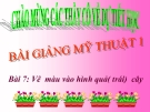 Bài giảng Mỹ Thuật 1 bài 7: Vẽ màu và hình quả (trái) cây