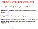 Bài giảng Động lực học lưu chất