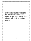 SKKN: Khai thác sáng tạo, linh hoạt một bài toán sách giáo khoa – Hình học 7