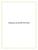 Thông báo số 221/TB-VPCP 2013