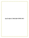 Quyết định số 2062/QĐ-UBND 2013