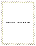 Quyết định số 1139/QĐ-UBND 2013