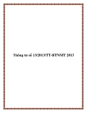 Thông tư số 13/2013/TT-BTNMT 2013