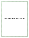 Văn bản số 08/2013/QĐ-UBND 2013