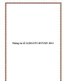 Thông tư số 12/2013/TT-BTNMT 2013