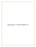 Quyết định số 1154/QĐ-UBND 2013