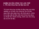 Bài giảng Nhiệm vụ công tác lưu trữ - Ts Nguyễn Lệ Nhung