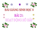 Bài giảng Sinh học 8 bài 21: Hoạt động hô hấp