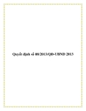 Văn bản quyết định số 08/2013/QĐ-UBND