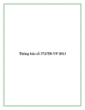 Thông báo số 372/TB-VP 2013