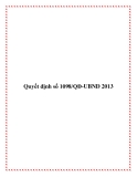 Quyết định số 1098/QĐ-UBND 2013