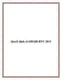 Quyết định số 658/QĐ-BNV 2013