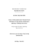 Tóm tắt luận văn thạc sĩ: Tăng cường kiểm soát thanh toán vốn đầu tư xây dựng cơ bản qua kho bạc tỉnh Quảng Ngãi
