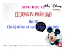 Slide bài Chu kì tế bào và quá trình nguyên phân - Sinh học 10 - GV.T.V.Phúc