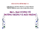 Bài giảng Đại cương về đường thẳng và mặt phẳng - Hình học 11 - GV. Trần Thiên