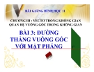 Bài giảng Đường thẳng vuông góc với mặt phẳng - Hình học 11 - GV. Trần Thiên