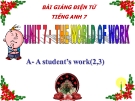 Bài giảng Tiếng Anh 7 Unit 7: The world of work