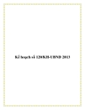 Kế hoạch số 120/KH-UBND 2013