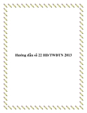 Hướng dẫn số 22 HD/TWĐTN 2013