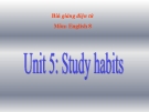 Bài giảng Tiếng Anh 8 Unit 5: Study habits