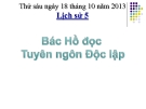 Bài giảng Lịch sử 5 bài 10: Bác Hồ đọc tuyên ngôn độc lập