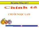 Bài giảng Chính tả: Nghe, viết: Chuỗi ngọc lam - Tiếng việt 5 - GV.N.T.Hồng