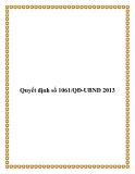 Quyết định số 1061/QĐ-UBND 2013