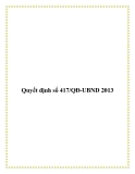 Quyết định số 417/QĐ-UBND 2013