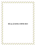 Đề án số 02/ĐA-UBND 2013
