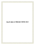Văn bản số 980/QĐ-UBND 2013