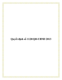 Quyết định số 1120/QĐ-UBND 2013