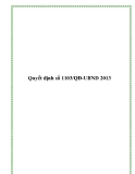 Quyết định số 1103/QĐ-UBND 2013