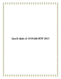 Quyết định số 1519/QĐ-BTP 2013