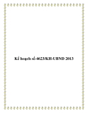 Văn bản số 4623/KH-UBND 2013