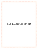 Quyết định số 1091/QĐ-CTN 2013