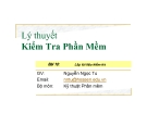 Bài giảng Lý thuyết kiểm tra phần mềm: Bài 10 - GV.Nguyễn Ngọc Tú