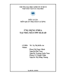 Tiểu luận: Ứng dụng FMEA tại nhà máy FPT ELEAD