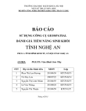 Báo cáo: Sử dụng công cụ geospatial để đánh giá tiềm năng sinh khối của tỉnh Nghệ An - Phần 1