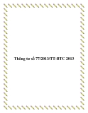 Thông tư số 77/2013/TT-BTC 2013