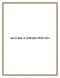 Quyết định số 1090/QĐ-UBND 2013
