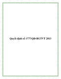 Văn bản số 1777/QĐ-BGTVT 2013