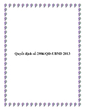 Quyết định số 2986/QĐ-UBND 2013