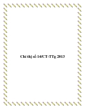 Văn bản chỉ thị số 14/CT-TTg