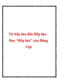 Bài văn mẫu lớp 10: Cảm nghĩ về bài  “Bếp lửa” của Bằng Việt