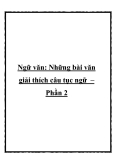 Chứng minh câu ca dao: Một cây làm chẳng nên non, ba cây chụm lại nên hòn núi cao.