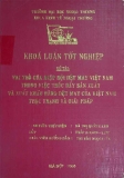 Khóa luận tốt nghiệp: Vai trò của Hiệp hội Dệt may Việt Nam trong việc thúc đẩy sản xuất và xuất khẩu hàng dệt may của Việt Nam: Thực trạng và giải pháp