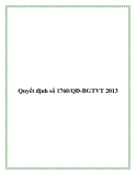 Quyết định số 1760/QĐ-BGTVT 2013