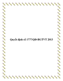 Quyết định số 1777/QĐ-BGTVT 2013