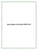 Quyết định số 661/QĐ-UBND 2013