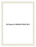 Kế hoạch số 109/KH-UBND 2013